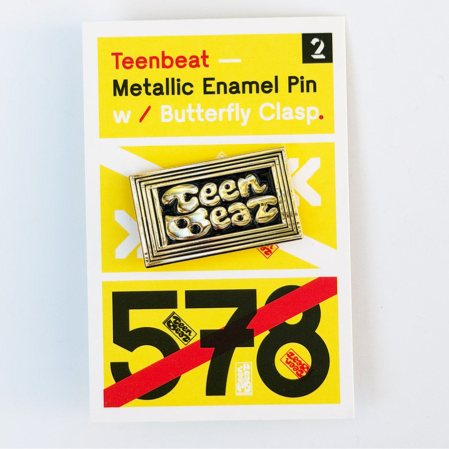 Teenbeat Metallic Enamel Pin No.2 with Butterfly Clasp